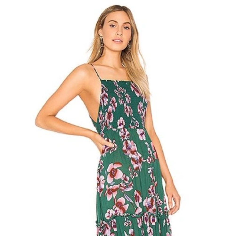 Free People Garden Party Maxi Dress in Turquoise